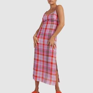 Roxy Tartan Slip Shirt Dress